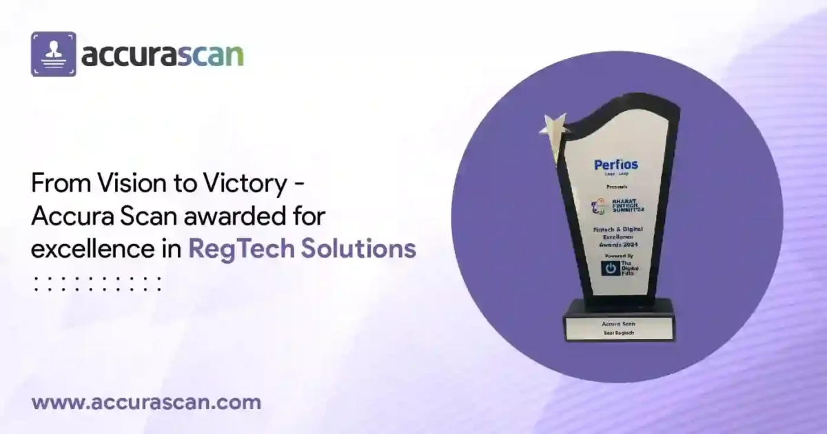 From Vision to Victory - Accura Scan awarded for excellence in RegTech Solutio